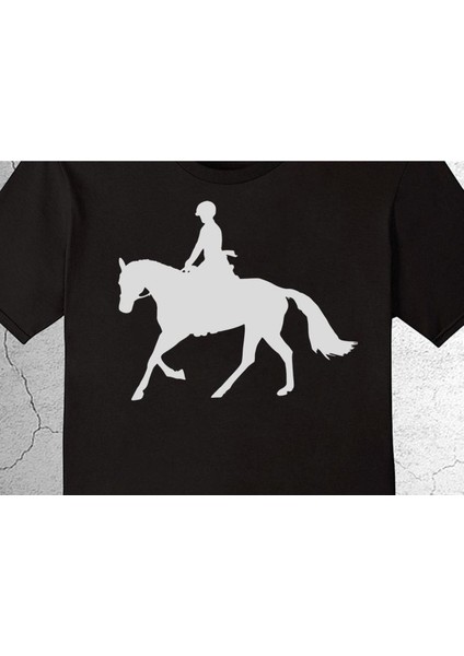 Binicilik At Silüet Yarış Jokey Tişört Çocuk T-Shirt fiyatları