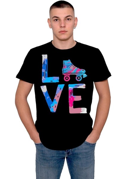 Love Paten Skate Aşk Rolling Tişört T-Shirt