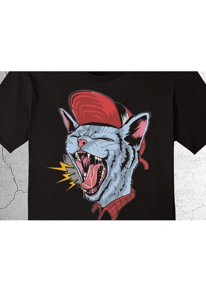 Kedi Cat Hip Hop Cat Retro Tişört Çocuk T-Shirt fiyatları