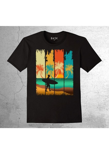 Summer Yaz Surf Deniz Kum Güneş Tişört Çocuk T-Shirt
