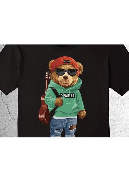 Mr Bear Guitar Gitar Hip-Hop Tişört Çocuk T-Shirt fiyatları