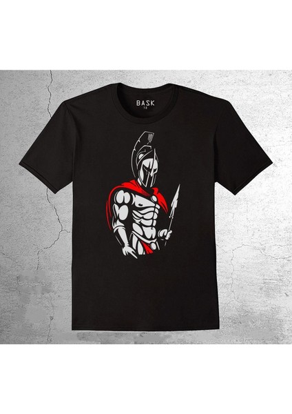 Spartan Moaon Aabe Spartalı Kask Mızrak Tişört Çocuk T-Shirt