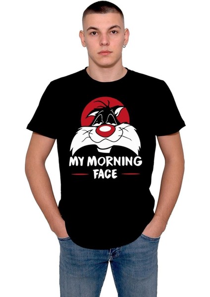 Sylvester Cat My Morning Face Kalkınca Surat Ifadem Tişört T-Shirt