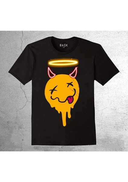Smile Devil Gülen Şeytan Emoji Tişört Çocuk T-Shirt