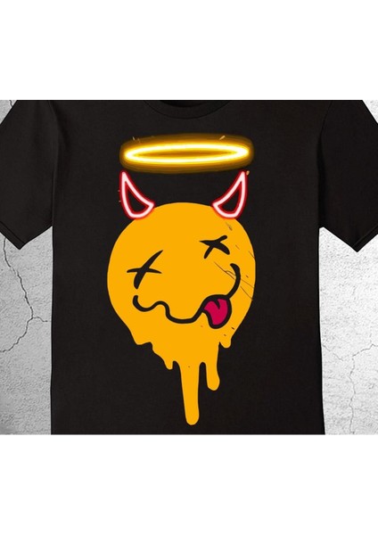 Smile Devil Gülen Şeytan Emoji Tişört Çocuk T-Shirt fiyatları