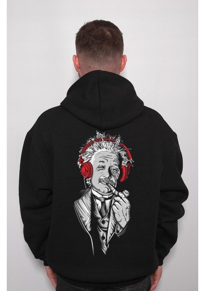 Albert Einstein Listen Music Pipo Sweatshirt Kapüşonlu Hoodie fiyatları