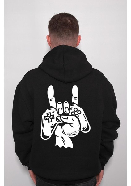 Rock'n Roll Game Play Playstation Sweatshirt Kapüşonlu Hoodie indirimleri