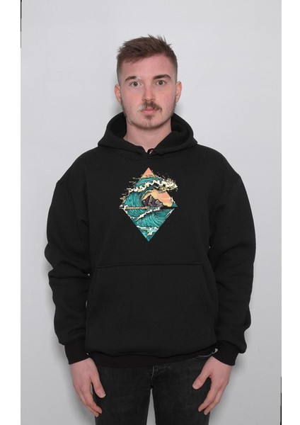 Sea Deniz Dalga Surf California Sweatshirt Kapüşonlu Hoodie