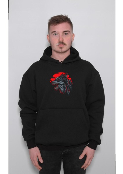 Wolf Kurt Bozkurt Kurt Kafası Sweatshirt Kapüşonlu Hoodie