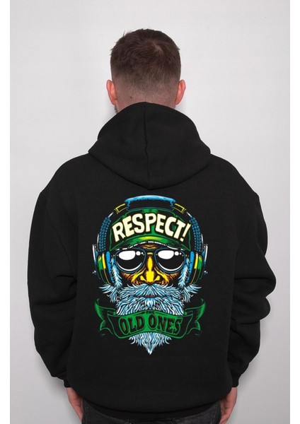 Respect Old Ones Eski Tarz Kulaklık Sweatshirt Kapüşonlu Hoodie fiyatları
