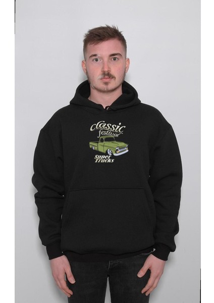Classic Car Pick-Up Festival Süper Trucks Sweatshirt Kapüşonlu Hoodie