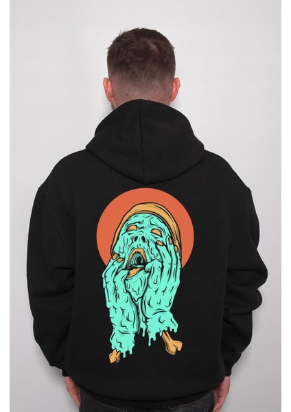 Zombie Zombi Kemik Bone Korku Retro Sweatshirt Kapüşonlu Hoodie indirimleri