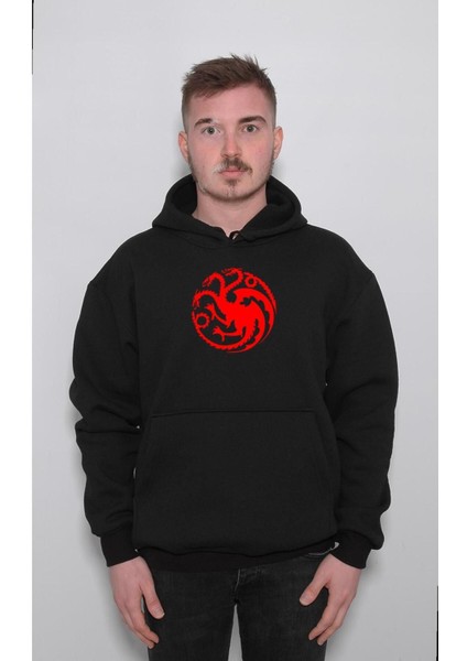 Targaryen Game Of Thrones Fıre And Blood House Sweatshirt Kapüşonlu Hoodie