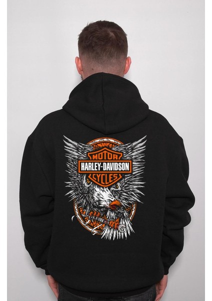 Harley Davidson Orange Bar Motorcycle Sweatshirt Kapüşonlu Hoodie fiyatları