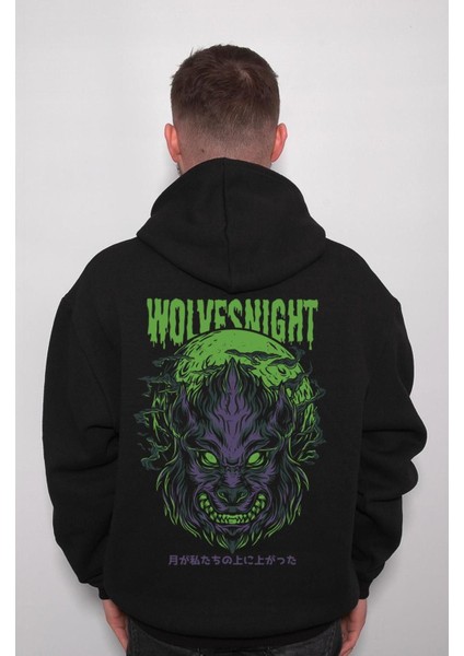 Wolves Night Wolf Sweatshirt Kapüşonlu Hoodie fiyatları
