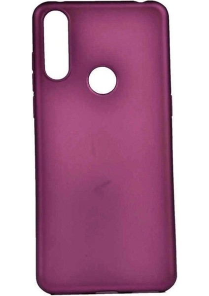 Alcatel 3x 2019 Uyumlu Kılıf Zore Premier Silikon Kapak, Mürdüm