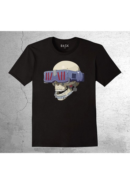 Vr Glasses Kuru Kafa Skull Tişört Çocuk T-Shirt