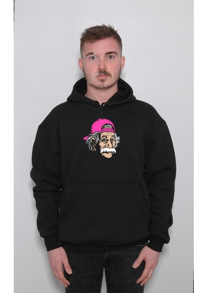 Albert Einstein Hippi Kep Sweatshirt Kapüşonlu Hoodie