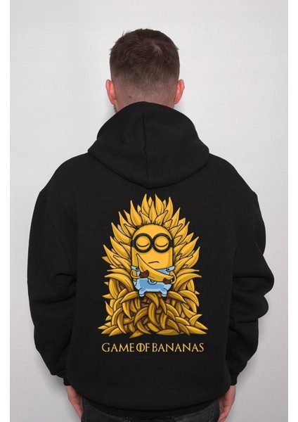 Game Of Bananas Muz Oyunları Minions Sweatshirt Kapüşonlu Hoodie