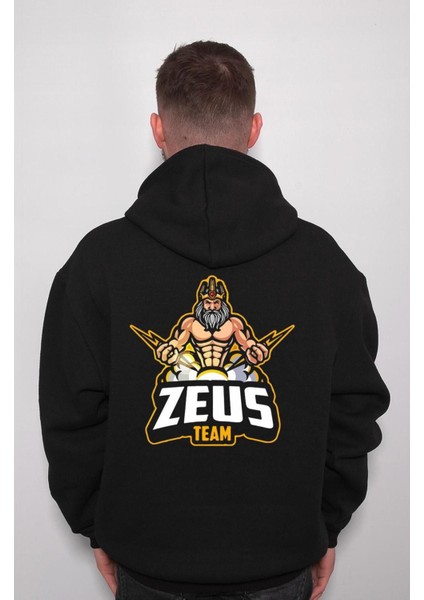 Zeus Team Asa Şimşek Sweatshirt Kapüşonlu Hoodie