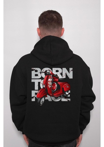 Born To Race Vespa Motor Sweatshirt Kapüşonlu Hoodie indirimleri