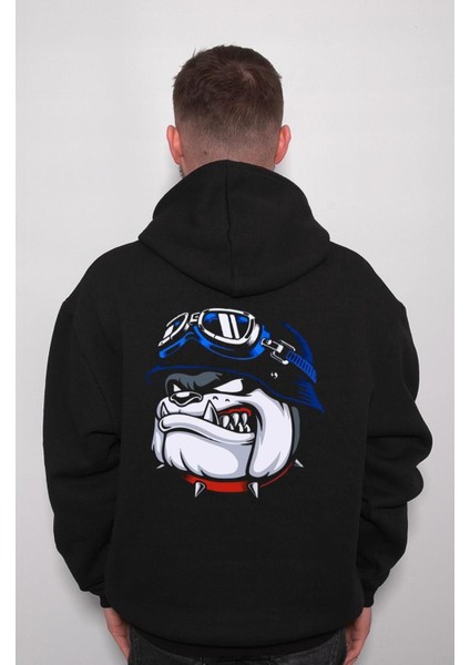 Pitbull Dog Fly Pilot Köpek Vahşi Sweatshirt Kapüşonlu Hoodie
