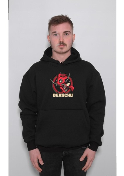 Dead Pool Pikachu Deadchu Sweatshirt Kapüşonlu Hoodie