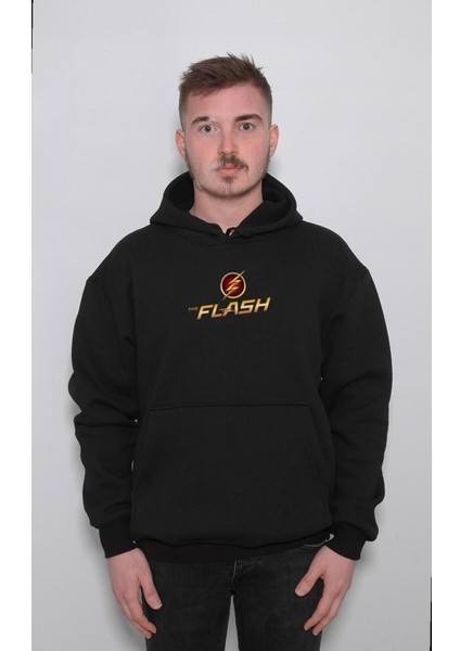 The Flash Logo Run Away Sweatshirt Kapüşonlu Hoodie
