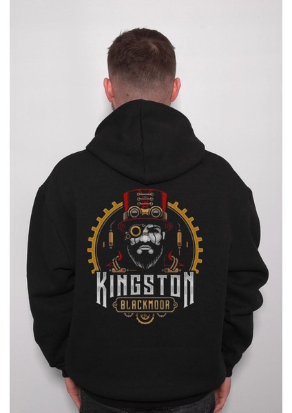 Kingston Black Moda Makine Döngü Sweatshirt Kapüşonlu Hoodie fiyatları