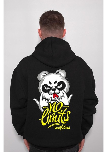 Bear Bad Bear Rock And Roll No Limit's Low N Slow Sweatshirt Kapüşonlu Hoodie