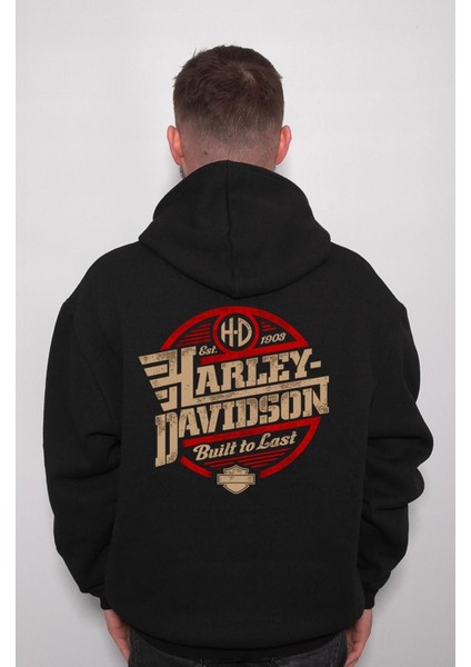 Harley Davidson Motorcycle Orange Bar Sweatshirt Kapüşonlu Hoodie indirimleri