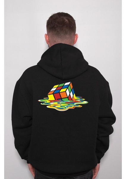 Rubik Zeka Küpü Kombinasyon Sweatshirt Kapüşonlu Hoodie fiyatları
