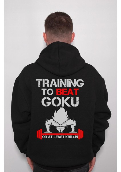 Training To Beat Goku Gym Fitness Halter Sweatshirt Kapüşonlu Hoodie fiyatları