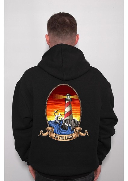 Deniz Feneri Kule Dalga Be The Light Sweatshirt Kapüşonlu Hoodie fiyatları