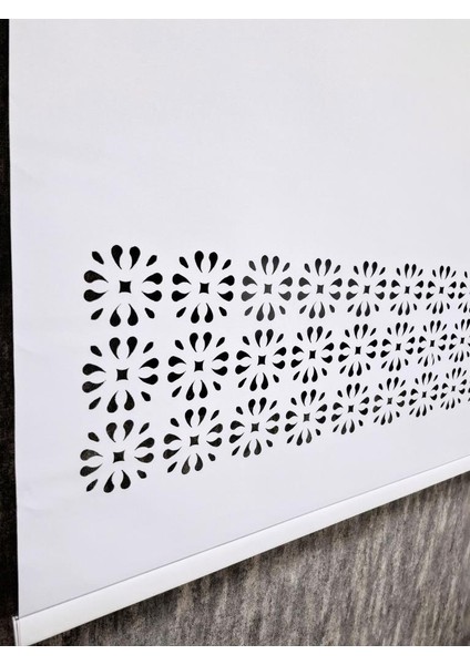 Lazer Kesim Stor Perde Kalın Kumaşlı Beyaz Renk LZR2003 fiyatları