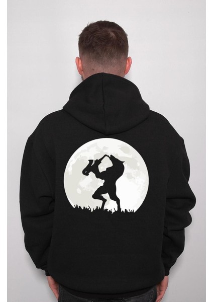 Kurt Wolf Saksafon Music Dolunay Sweatshirt Kapüşonlu Hoodie fiyatları