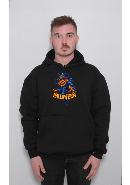 Happy Halloween Bal Kabağı Cadılar Bayramı Sweatshirt Kapüşonlu Hoodie
