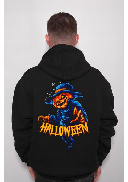 Happy Halloween Bal Kabağı Cadılar Bayramı Sweatshirt Kapüşonlu Hoodie