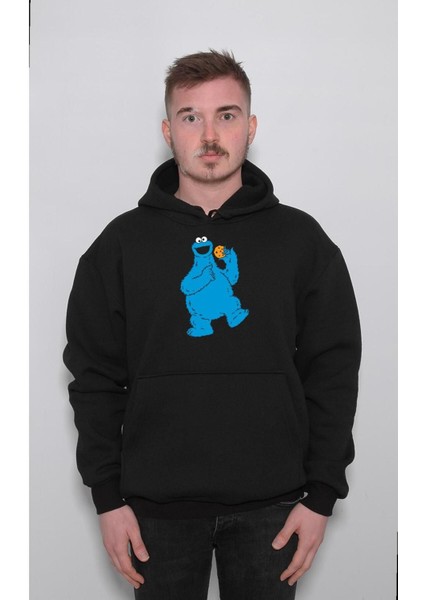 Susam Sokağı Sesame Street Kurabiye Canavarı Sweatshirt Kapüşonlu Hoodie