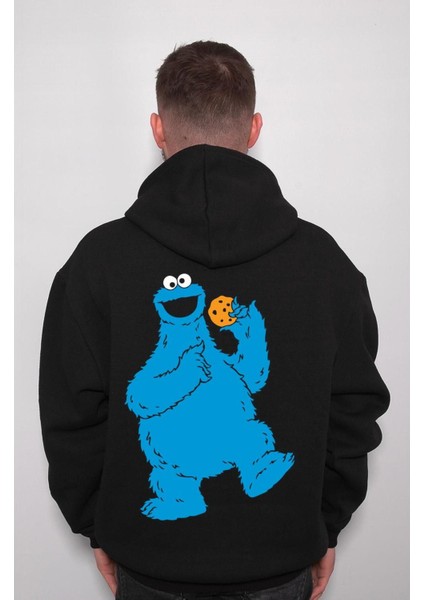 Susam Sokağı Sesame Street Kurabiye Canavarı Sweatshirt Kapüşonlu Hoodie fiyatları