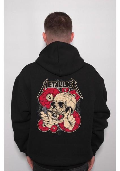 Metallica Skull Battery Guitar Electro Sweatshirt Kapüşonlu Hoodie fiyatları