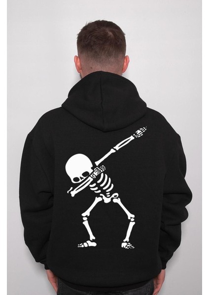 Dabbing Skeleton Dans Dance Skull Kuru Kafa Sweatshirt Kapüşonlu Hoodie