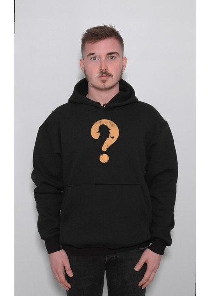 Müfettiş Soru Işareti Araştırmacı Düşünceli Sweatshirt Kapüşonlu Hoodie