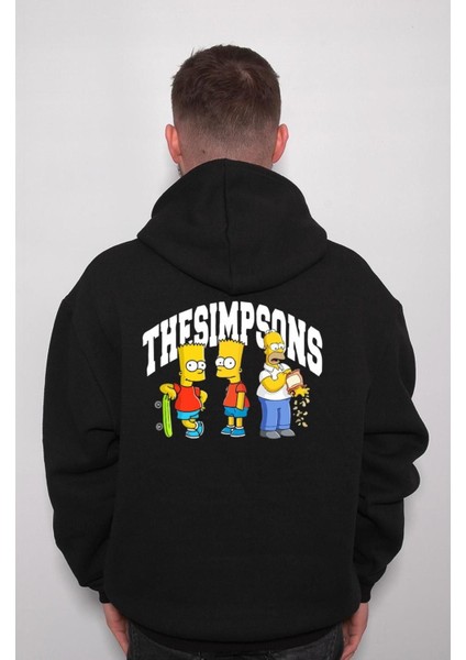 The Simpsons Simpsonlar Bart Homer Sweatshirt Kapüşonlu Hoodie