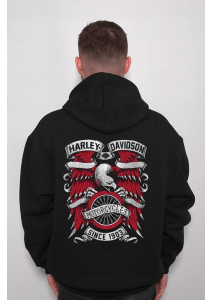 Harley Davidson Motorcycle Orange Bar Sweatshirt Kapüşonlu Hoodie fiyatları
