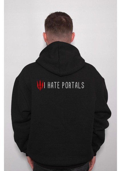 The Witcher 3 Wild Hunt I Hate Portal Sweatshirt Kapüşonlu Hoodie fiyatları