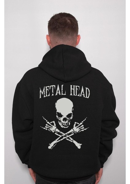 Metal Head Skull Kuru Kafa Sweatshirt Kapüşonlu Hoodie fiyatları