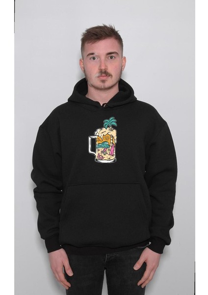 Beer Bira Tatil Deniz Kum Güneş Holiday Sweatshirt Kapüşonlu Hoodie