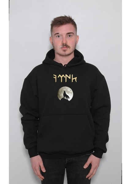 Bozkurt Kurt Türk Dolunay Göktürkçe Sweatshirt Kapüşonlu Hoodie