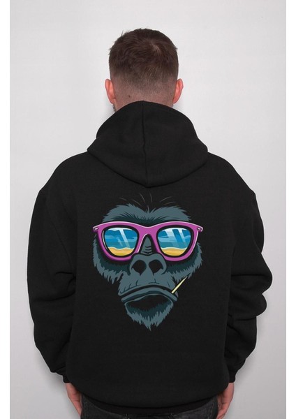 Maymun Goril Monkey Glasses Summer Beach Sweatshirt Kapüşonlu Hoodie fiyatları